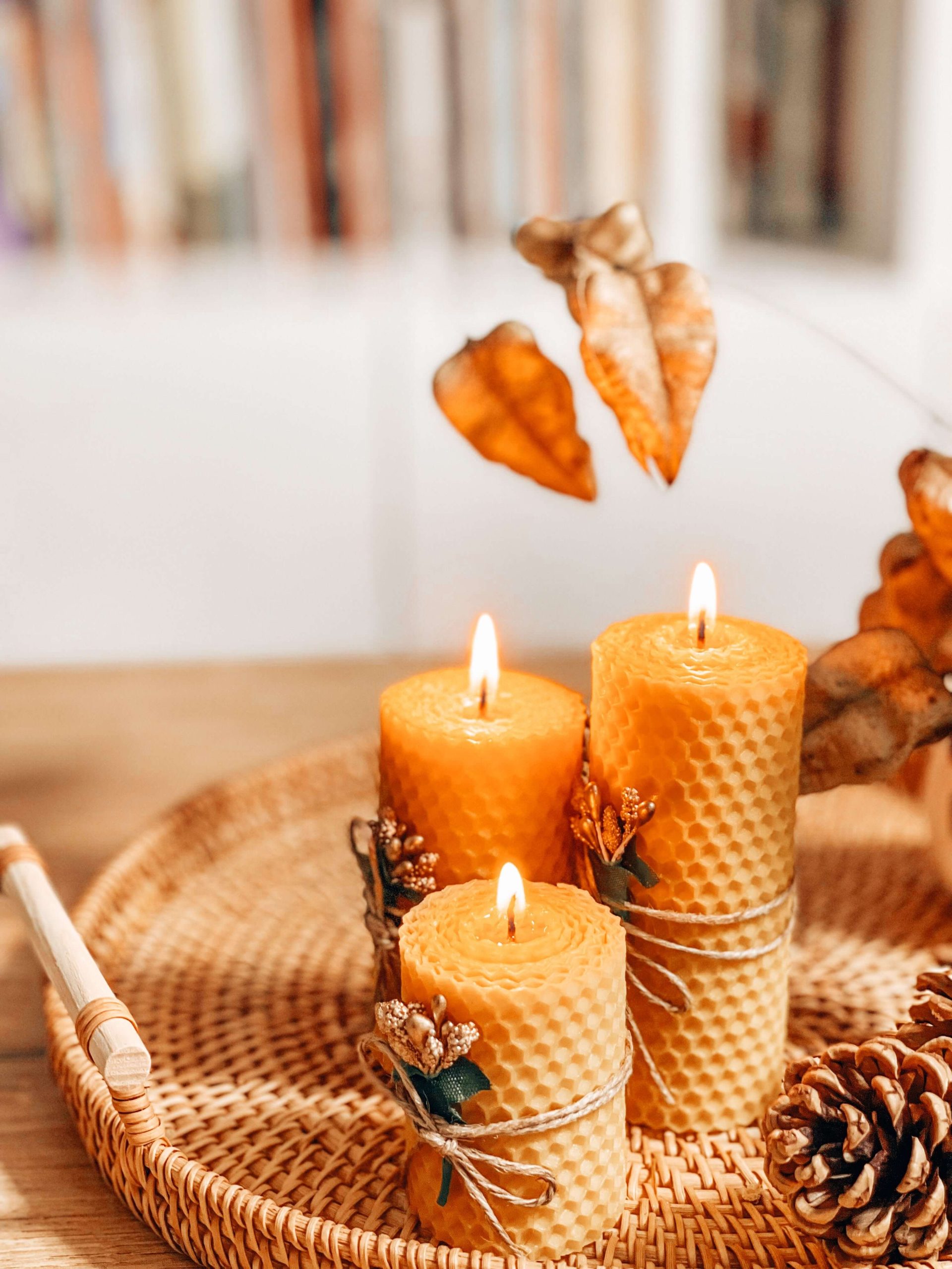 Beeswax candles vs Soy candles: How beeswax candles look like